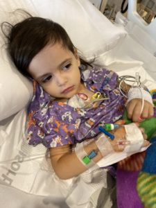 Tatiana in hospital for Wilms Tumor